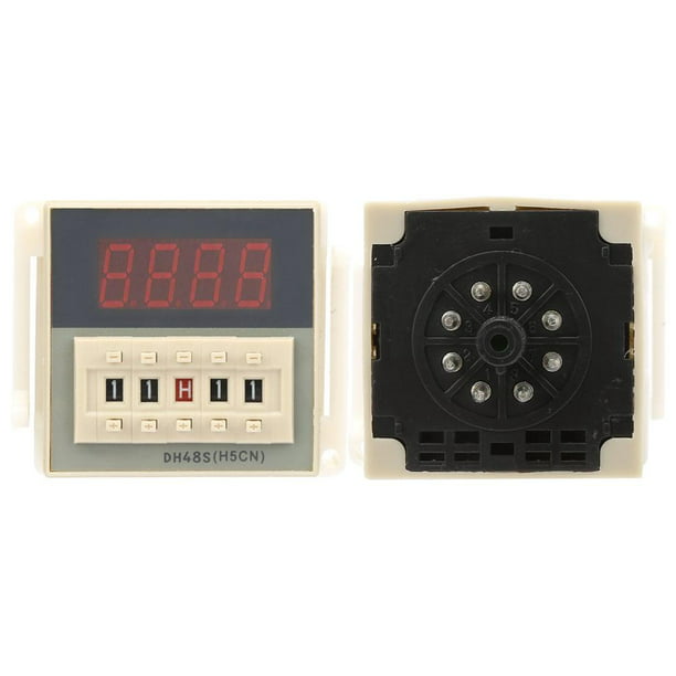 O111ROM DH48S-2ZH LCD Digital Time Relay Module 8 Pin Timer Delay Device 0.01S-99H99M,for Clear and Accurate Timing Timer Delay Relay 380VAC 